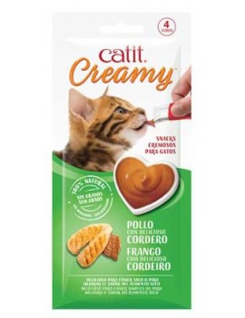 CATIT Creamy Snack Pollo y Cordero 4x10g