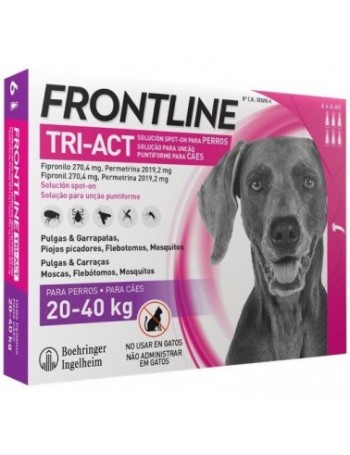 FRONTLINE Tri-Act 20-40 kg caja 6 Pipetas