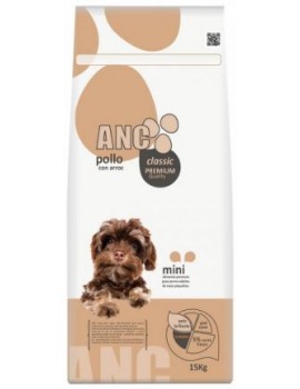 ANC Classic Mini 15 kg comida para perros adultos raza pequeña con pollo