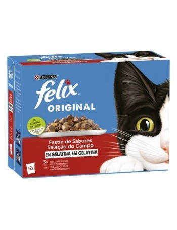 FELIX Original seleccion carnes en gelatina multipack 12 unidades