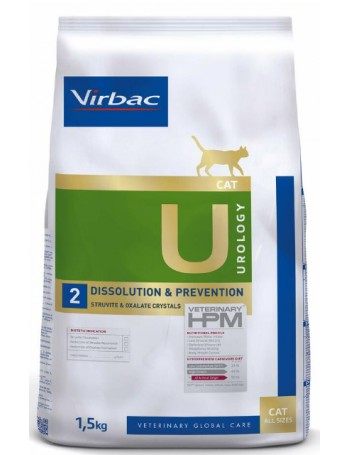 VIRBAC Veterinary HPM Gato U2 1,5kg -Urology Dissolution & Prevention