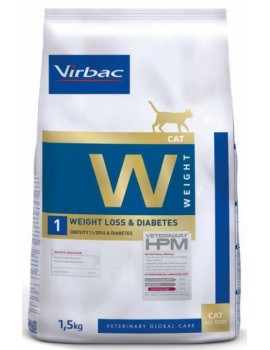 VIRBAC Veterinary HPM Gato W1 Weight loss & Diabetes 1,5kg