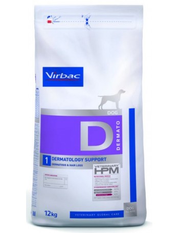 VIRBAC Veterinary HPM Perro D1 Dermatology Support 12 kg