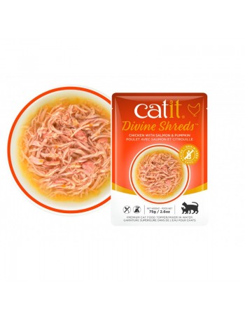 CATIT Sopa de Pollo con Salmón y Calabaza 75g