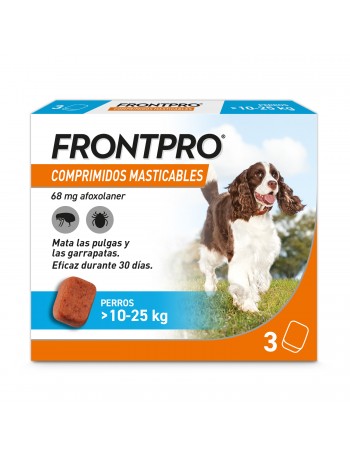 FRONTPRO Comprimidos Masticables 10-25kg 3 comprimidos