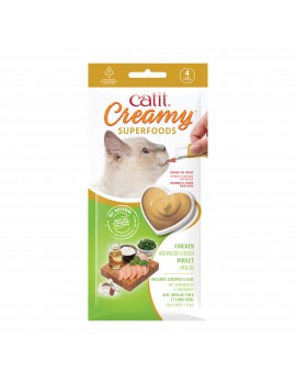 CATIT Creamy Snack Pollo con Coco y Kale 4x10g