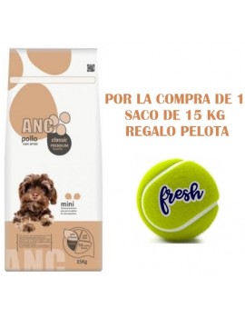 ANC Classic Mini 15 kg comida para perros adultos raza pequeña con pollo + REGALO Pelota